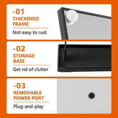 Dimmable Dressing Vanity Mirror LED Makeup Mirror Wall Bulbs Vanity Mirror for Home Bathroom Bedroom Decoration