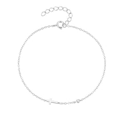 ROXI 925 Sterling Silver Punk Cross Bracelet For Women Party Street 20cm Bangle Pulseras Plata 18k Gold /Silver Color Jewelry