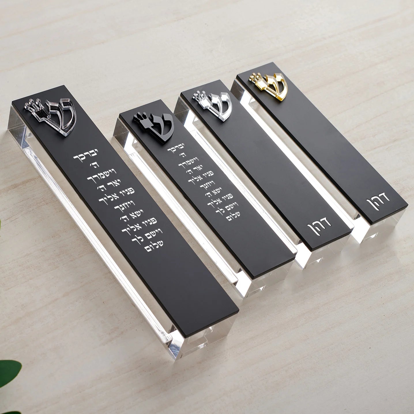 Custom Modern Mezuzah Case Acrylic 3D Cut Mezuzah Personalized Judaica Gift New Baby Gift New Home Gift Jewish Home Blessing