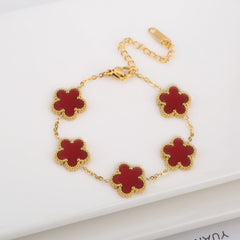 Stainless Steel Adjustable Clover Bracelet – Classic Party Gift