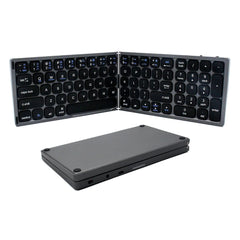 BOW Foldable Bluetooth Keyboard with Touchpad/Numberic Pad Portable Rechargeable Folding Wireless Keyboard for Tablet ipad
