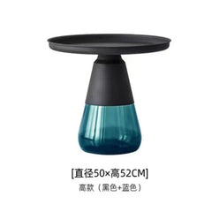Artistic Glass Coffee Table, Creative Design End Tables for Living Room , Stylish Accent Tea Table with Various Sizes & Colors Living Room Furniture