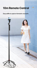 Ulanzi MA09 1.74m Selfie Stick Tripod for iPhone 17 15 Android Phone w Remote Control Panoramic Ball Head Holder U200 VL49 Kit