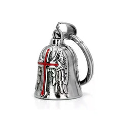 Vintage Christian Jesus Cross Bell Pendant Motorcycle Bell Necklace Punk Biker Religious Exorcist Lucky Jewelry for Men's