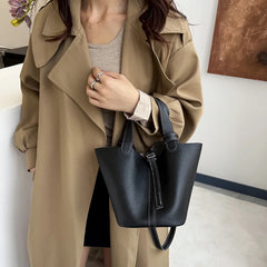 2-Piece PU Leather Tote & Crossbody Bag Set for Women