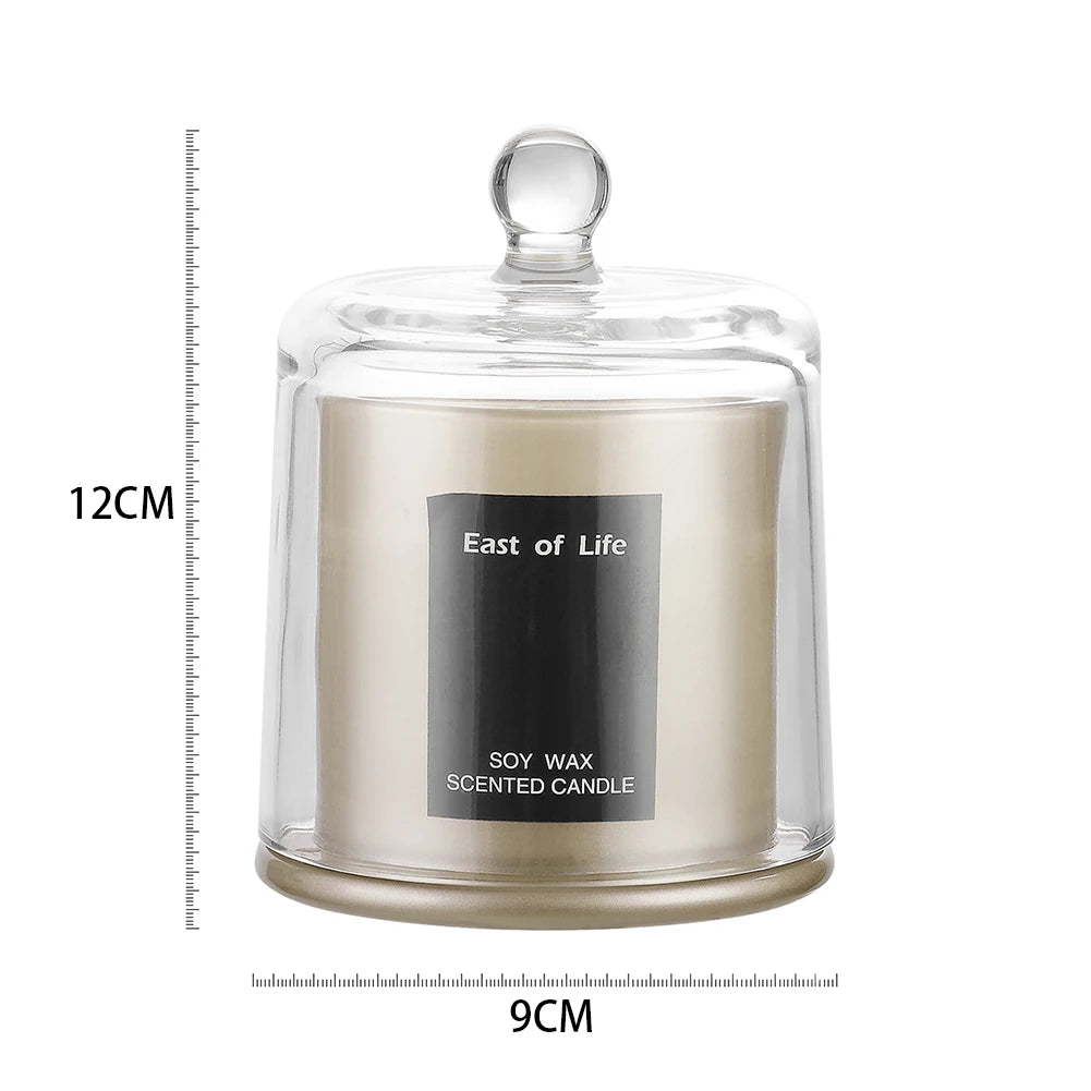 Aromatherapy candle home decoration holiday gift aromatherapy plant candle smokeless with glass cover