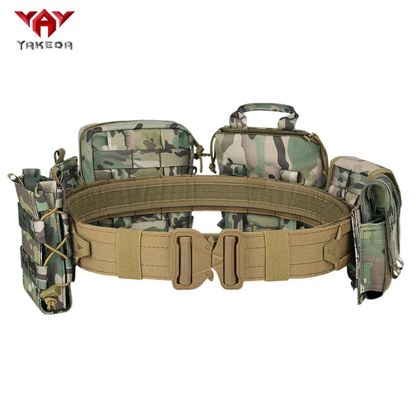 YAKEDA  Training belt outdoor patrol eight piece set, detachable and adjustable training belt