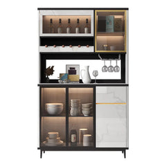 Nordic Glass Kitchen Cabinet Classic Display Decoration Luxury Kitchen Cabinet Storage Modern Szafka Kuchenna Furniture Home Kitchen & Dining Furniture