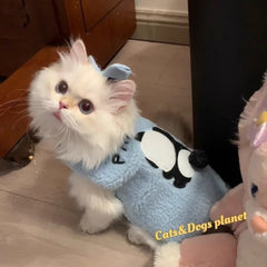 Creative Cat Sweater Cartoon Soft Pet Clothes Warm Fleece Windproof Dog Jacket for Puppy Cats