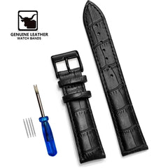 Premium Genuine Leather Watchbands 12/14/16/18/19/20/21/22/24 mm Watch Band Strap High Quality Wrist Belt Bracelet + Tool