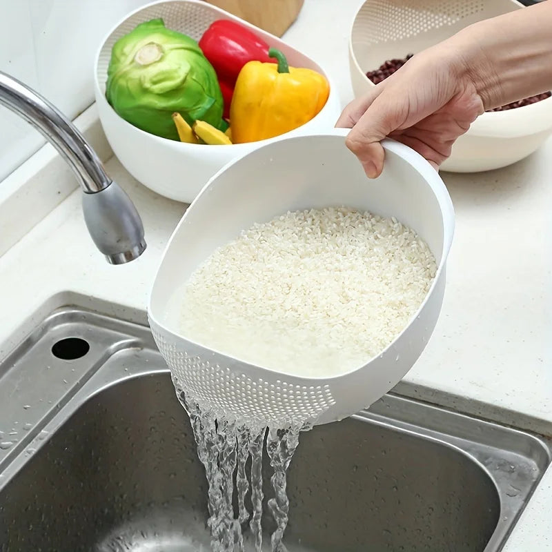1 Piece of Rice Drainage Basket Rice Filter Fruit and Vegetable Drainage Sieve Kitchen Supplies Small Tools Multi-purpose Cooking Essentials, Kitchen Tools