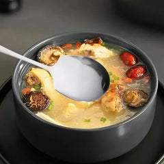 3/1Pcs Large Stainless Steel Spoon Long Handle Spoons Kitchen Cutlery Rice Dumpling Porridge Soup Scoops Restaurant Tableware Kitchen Tools, Cooking Utensils
