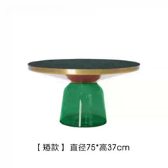 Artistic Glass Coffee Table, Creative Design End Tables for Living Room , Stylish Accent Tea Table with Various Sizes & Colors Living Room Furniture