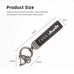 Suede Car Logo Keychain for Audi A1–A8 Q1–Q8 TT