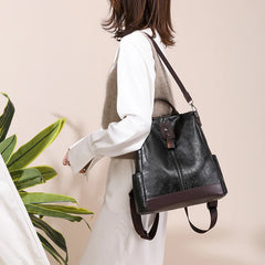 Female Backpack Multifunction PU Leather School Bag Women Shoulder Bag Travel Back Pack Mochila Feminina