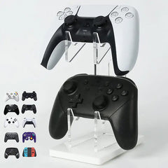 1/2PCS Clear 2 Layer PS5 PS4 Controller Stand With Headphone Holder Game Accessories Organizer Storage Rack For 1/2 Controllers