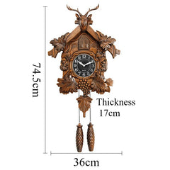 Wall Clock Aesthetic Cuckoo Clocks Retro Wall Watch Decorative Watches Luxury Living Room Ornaments Elegant Home Decoration