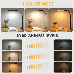 Double Head Dimmable LED Clip Desk Lamp Computer Table Lamps Monitor Light for Office Reading Architectural Lighting
