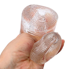 13cm Male Masturbator Transparent Jelly Artificial Vaginal Real Pussy for Men Penis Exerciser Cock Enlarger Suck Sex Toys Erotic