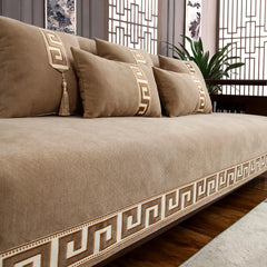 Luxury Embroidery Sofa Cover Protector Non-slip Wide Gold Side Couch Slipcover Four Season Universal Sofa Covers for Living Room