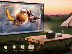 BYINTEK R20 Max Mini Projector 4K DLP Smart WiFi Android 11.0 LED 1080P Outdoor Home Theater Projectors With 15600mAh Battery