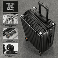 2024 New High-End Aluminum Frame Luggage Bag Thickened Travel Suitcase for Men And Women Students Large Capacity Password Box