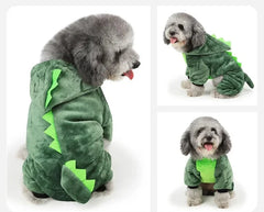 Cute Animal Dog Cat Costume Small Dogs Cat Winter Warm Pet Jumpsuit Pajama for Yorkies Poodle Overalls Puppy Mascotas Clothes