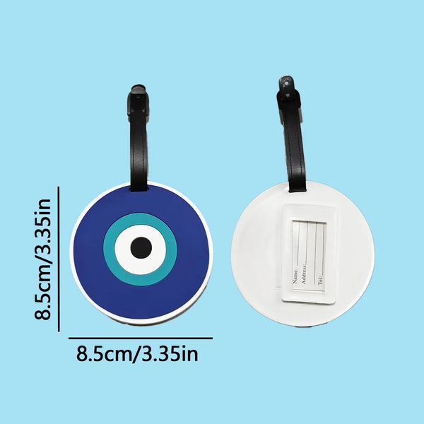 Fatima creative hand eye pattern luggage tag, airport check-in luggage tag, travel accessory to avoid loss.-zmt