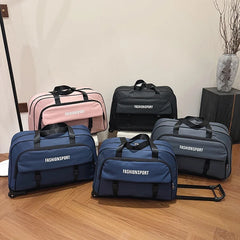 Large Capacity Carry-On Suitcase Handheld Travel Bag with Lock for Men And Women Short Business Trips Wheel Luggage Pull Bag