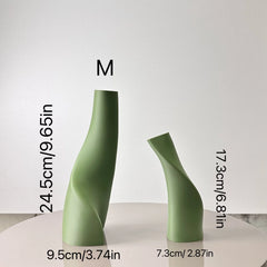 2 Piece Set of Special-Shaped Double Vase, Creative Dried Flower Vase, Multi-Color Optional, Suitable for Living Room, Kitchen Home Decor