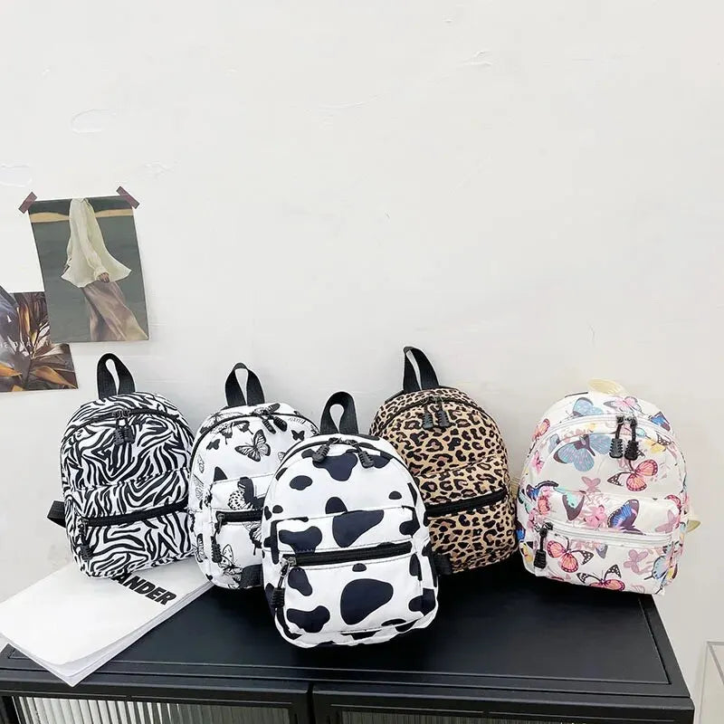 Mini Women's Backpacks Nylon Female Bag Animal Printing Small Feminina Backpack School Bags For Teen Girls Knapsack