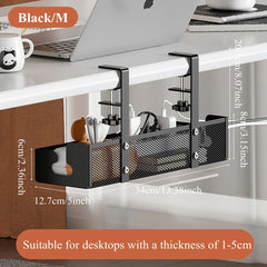 Black metal cable tray product view