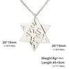 Jeshayuan Hebrew Chai Jewish Menorah Hanukkah Necklace for Women Star of David Stainless Steel Necklaces Amulet Jewelry Gift - 45cm Steel 4