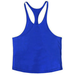 Plain Gym Fitness Bodybuilding Muscle Tank Tops Mens Running Sport Sleeveless Y-back Vests Summer Cool Cotton Breathable Shirts