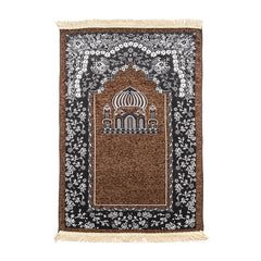 Women Men Muslim Prayer Rug Worship Kneel Printed Floor Mat Protable Travel Prayer Rugs Ramadan Gift Soft Islamic Prayer Rug