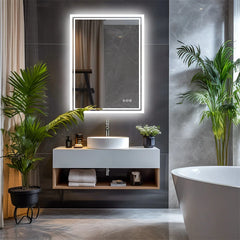 LUVODI Illuminate LED Backlight Bathroom Mirror Frameless Dimmable Defog Bath/Shower/Shaving Mirror