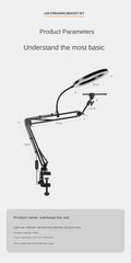 Live Stand Mobile Phone Professional Overhead Lighting Fixed Shooting Camera With Instructi Recording Video Selfie Stick