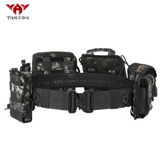 YAKEDA  Training belt outdoor patrol eight piece set, detachable and adjustable training belt