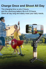 AOCHUAN 3-Axis Handheld Gimbal Phone Stabilizer with Extension Rod  8.0 Anti Shake Face Tracking for Phone Outdoor Shooting Vlog