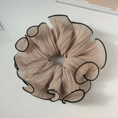 Korean Big Scrunchies – Pink & White Hair Bands for Women