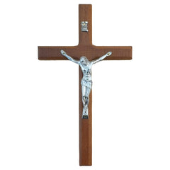7.8 Inch Wooden Catholic Cross Wall Decor Handcrafted Wood Cross for Home Desktop and Wall Decoration Religious Gift