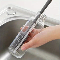 Silicone Milk Bottle Brush Cup Scrubber Glass Cleaner Kitchen Tools, Kitchen Cleaning Long Handle Drink Bottle Glass Cup Cleaning Brush
