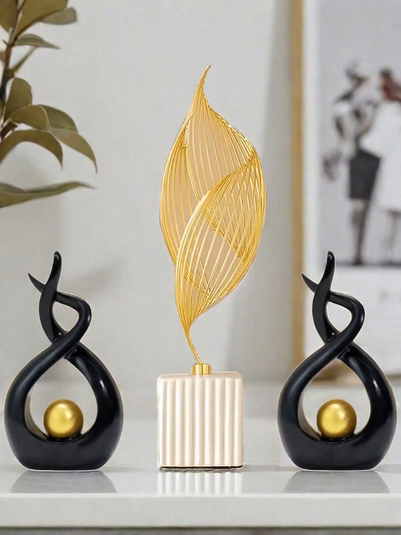 Nordic Ceramic Figurines for Living Room & Desk Decor
