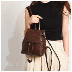 Fashion PU Leather Backpack for Women – Vintage Travel & School Bag