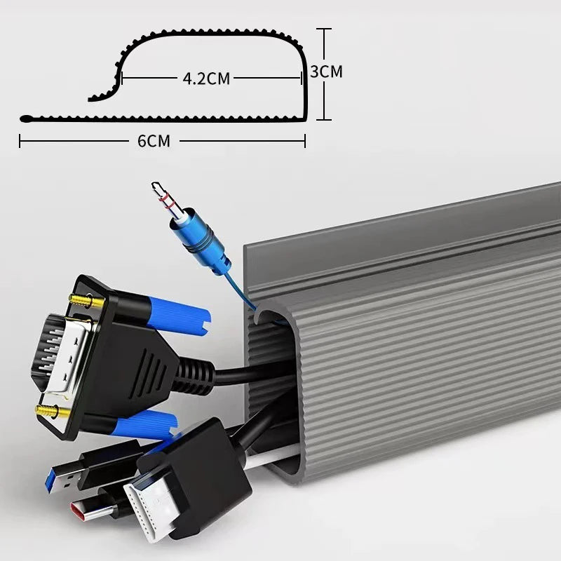 Under desk cable management organiser product view