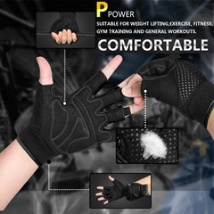 MOREOK Non-Slip Gym Gloves – 3mm Padded Weightlifting & Training