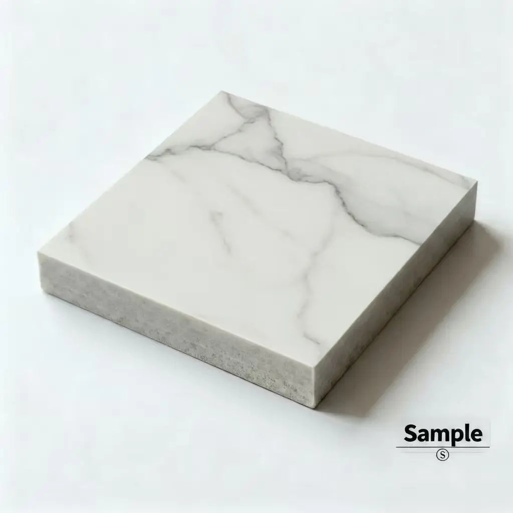 Luxury White Marble Nightstand Modern Bedside Table with Storage, Natural Stone Home Decor, Decorative End Table for Bedroom Furniture