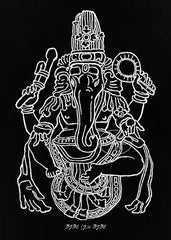 Golden Om Hindu Symbol Ganesha Poster  Indian God Canvas Prints Wall Art for Living Room Bedroom  Minimalist Decor Spiritual Hom