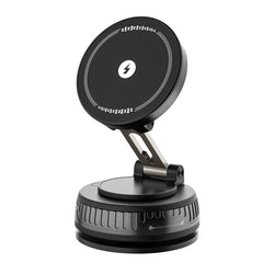 K10 Vacuum Suction Cup Car Magnetic Wireless Charger Foldable 360° Universal Rotating Stand for iPhone Samsung Gym Bath Mirror