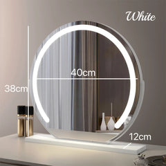 Vanity Makeup Mirror with Lights Detachable 15x Magnification 3 Color Lighting Modes Touch Screen Control 360°Rotation